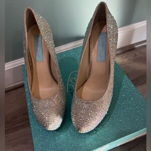 Blue by Betsey Johnson Heels Rhinestone 7 Champ Fab